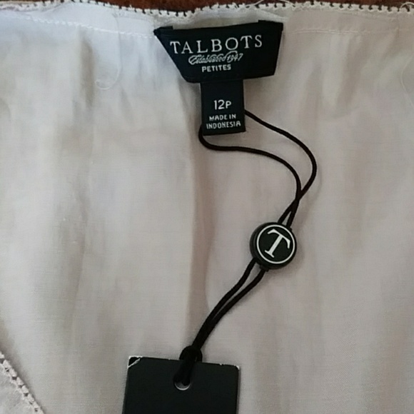 Talbots Ruched Sleeveless Top Sz 12P NWT - Picture 4 of 5